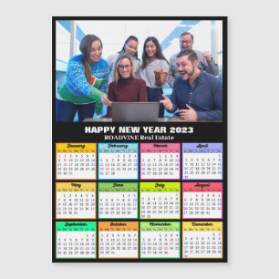 2023 Agenda Business Photo Modern Magnetic Kaart