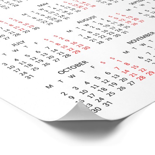 2023 Agenda Custom Business Logo 1 pagina Poster (Hoek)