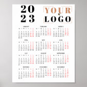 2023 Agenda Custom Business Logo 1 pagina Poster (Voorkant)