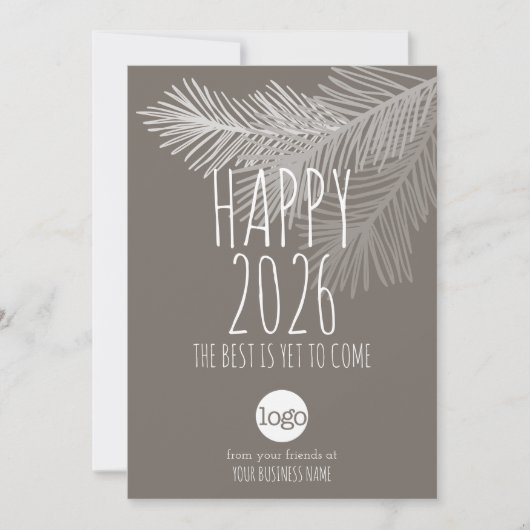 2023 Agenda en Happy New Year ADD Business Logo Feestdagenkaart (Voorkant)