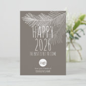 2023 Agenda en Happy New Year ADD Business Logo Feestdagenkaart (Staand voorkant)