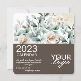 2023 Agenda Floral Business Greeting with Logo