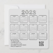 2023 Agenda Glitter Silver Greeting with Logo (Achterkant)