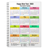 2023 Agenda kleurrijk - Aangepast op jaarbasis Mod Notitieboek (Voorkant)