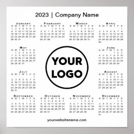 2023 Agenda met de Logo en de Naam van het Bedrijf Poster
