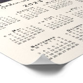 2023 Agenda met uw foto en naam op beige Poster (Hoek)