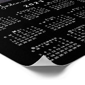 2023 Agenda met uw foto en naam op zwart Poster (Hoek)