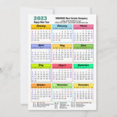 2023 Agenda Mint Green Stripes Modern Corporate Feestdagenkaart (Voorkant)