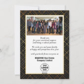 2023 Agenda Modern Gold Script Photo Business Feestdagenkaart (Achterkant)