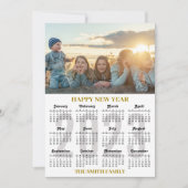 2023 Agenda - Moderne Gold- en zwarte-scriptfoto Feestdagenkaart (Voorkant)