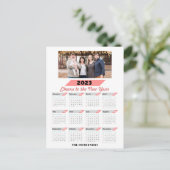 2023 Agenda Moderne serie Foto nieuwjaar Briefkaart (Staand voorkant)