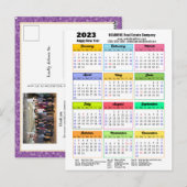 2023 Agenda Paarse Moderne Corporate Photo Briefkaart (Voorkant / Achterkant)