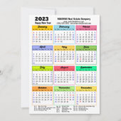 2023 Agenda Red Glitter Moderne Business Feestdagenkaart (Voorkant)