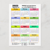2023 Agenda roze Glitter Moderne Script Business Briefkaart (Voorkant)