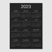 2023 Agenda Simple Black en White Magnet (Voorkant)