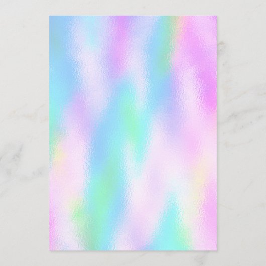 2023 Agenda volledig jaar Faux Holographic Ombre Programmakaart (Achterkant)