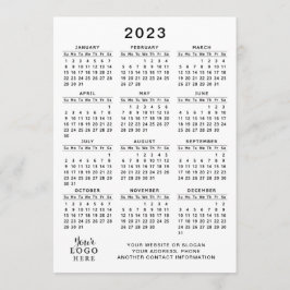 2023 Agenda - Volledig jaar - zwart, minimaal Programmakaart