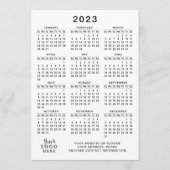 2023 Agenda - Volledig jaar - zwart, minimaal Programmakaart (Voorkant)