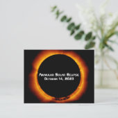 2023 Annulaire Zonsverduistering Briefkaart (Staand voorkant)