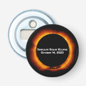2023 Annulaire Zonsverduistering Button Flesopener (Voorkant)