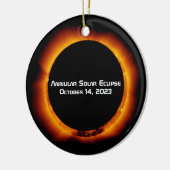 2023 Annulaire Zonsverduistering Keramisch Ornament (Links)