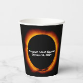 2023 Annulaire Zonsverduistering Papieren Bekers (Achterkant)