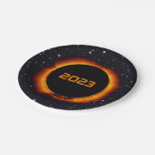 2023 Annulaire Zonsverduistering Papieren Bordje (Gekanteld)