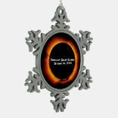 2023 Annulaire Zonsverduistering Tin Sneeuwvlok Ornament (Links)
