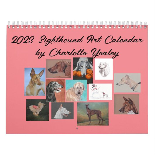2023 Art Calendar (Sighthound Dog) Kalender (Hoes)