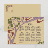 2023 Art Nouveau Mini Agenda van Janz Feestdagenkaart (Voorkant / Achterkant)