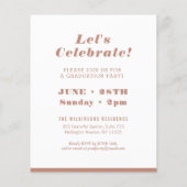 2023 BEGROTING Moderne Roos Roze 4 Foto Uitnodigin (Achterkant)