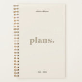 2023 Beige Weekly Maandelijkse niet-gedateerde Pla Planner (Voorkant)