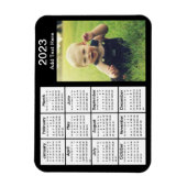 2023 Black Mini Photo Calendar Magneet (Verticaal)