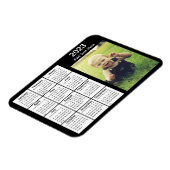 2023 Black Mini Photo Calendar Magneet (Linkerzijde)