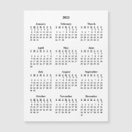 2023 Blanco kalender