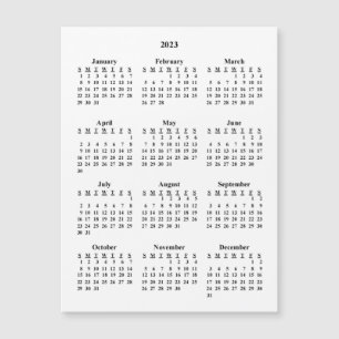 2023 Blanco kalender