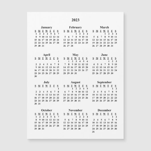 2023 Blanco kalender (Voorkant)