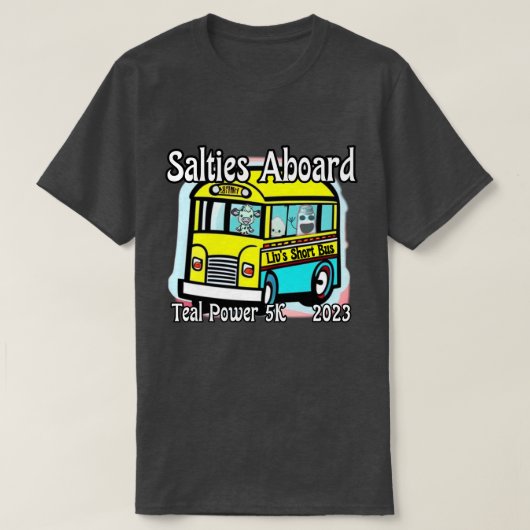 2023 Blauwgroen Power Liv's Bus T-shirt (Design voorkant)