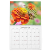 2023 Bloemen en vlinders met opwindende psalmen Kalender (Feb 2026)