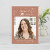 2023 Boho Foto Afstuderen Aankondiging (Staand voorkant)