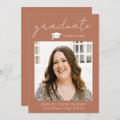 2023 Boho Foto Afstuderen Aankondiging (Voorkant / Achterkant)