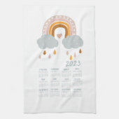 2023 Boho Rainbow Tea Towel Calendar Decor Theedoek (Verticaal)