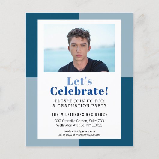 2023 BUDGET Modern Blue Script 2 Fotouitnodiging (Achterkant)