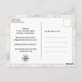 2023 Business Calendar Modern Grey Black Script Briefkaart (Achterkant)