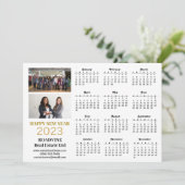 2023 Business Photo Modern Gold Script Calendar Feestdagenkaart (Staand voorkant)