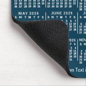 2023 Calendar Blue Persoonlijke foto naam gebold Muismat (Hoek)