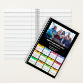 2023 Calendar Business Custom Photo Modern Black Notitieboek (Binnen)