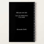 2023 Calendar Business Custom Photo Modern Black Notitieboek (Achterkant)