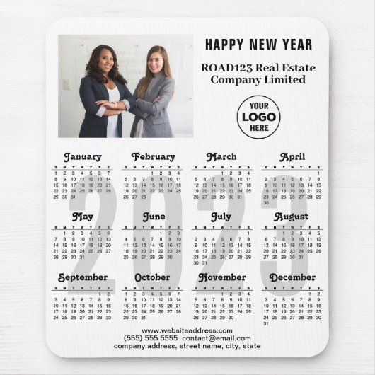 2023 Calendar Business Foto Company Custom Muismat (Voorkant)