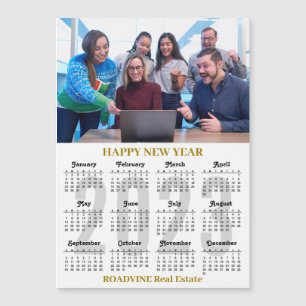 2023 Calendar Business Gold Black Magnetic Kaart